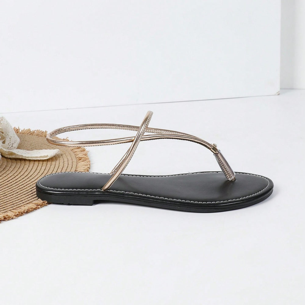 Women's flat slippers - new summer 2025 collection - export quality, flip-flop, herringbone, minimalist, casual beach sandals