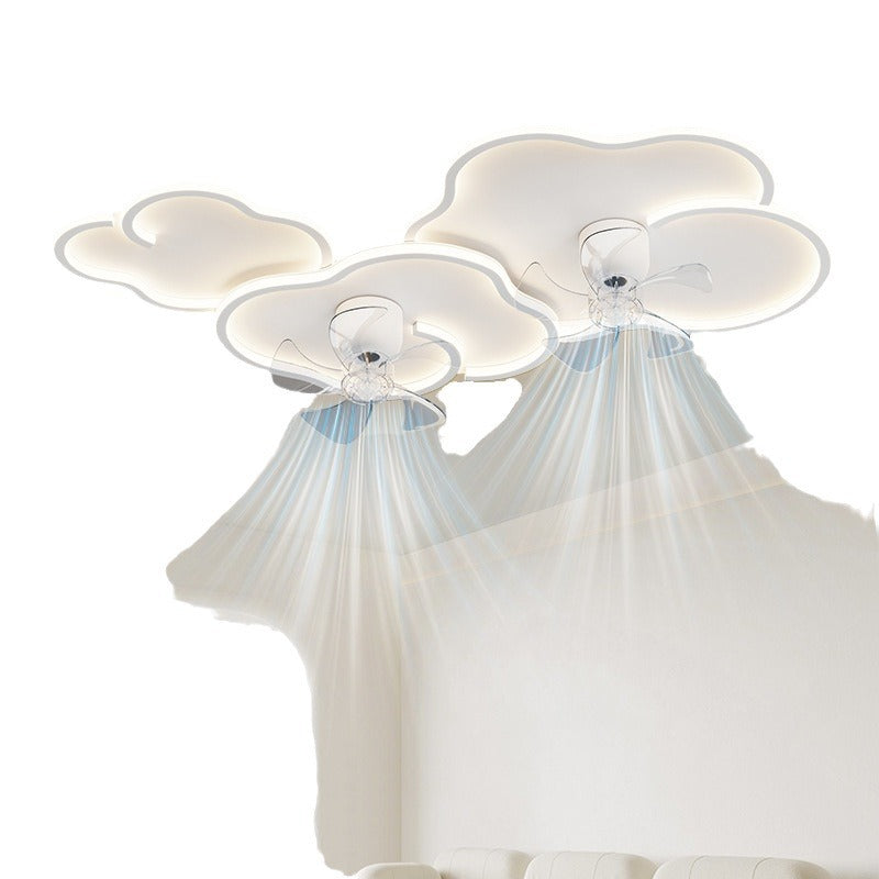 2025 new simple atmosphere living room light personalized design cloud fan ceiling light whole house combination lighting package