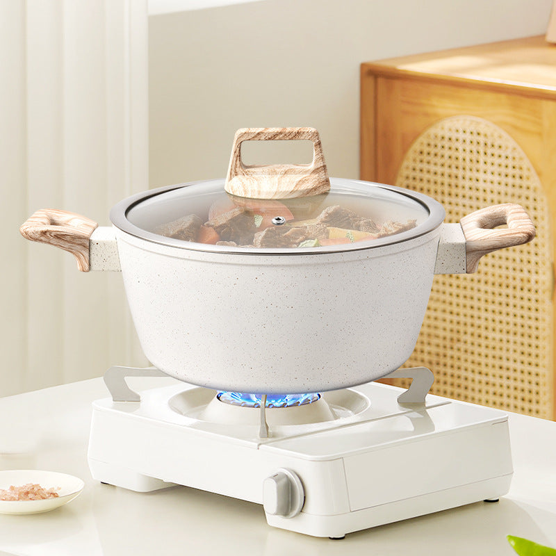 Cookware kitchen gift non-stick cookware set pots high-looking kitchen utensils family cooking pot suit