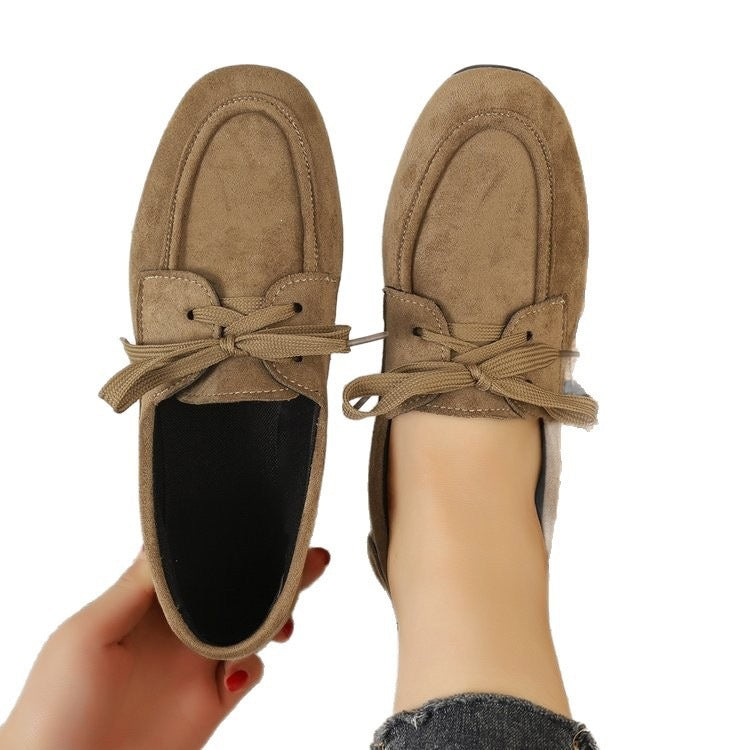 plus size british style tie back soft bottom flats loafers women's spring and summer new arrivalretroflatsflats wholesale