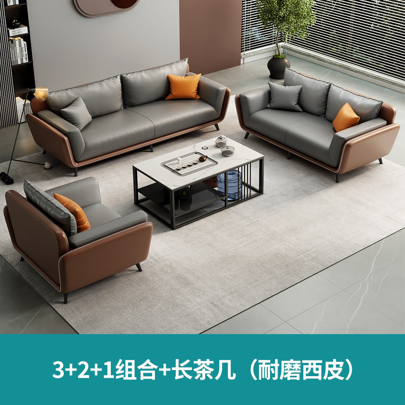 Office office sofa xipi business reception reception three-person coffee table combination casual modern conference room abrasion resistant