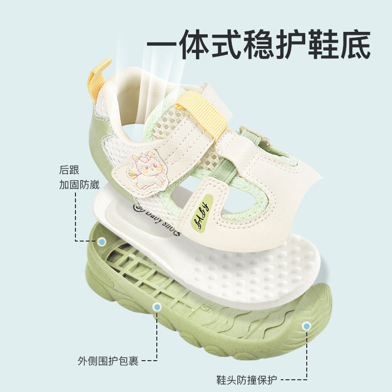 Toddler shoes for boys, summer sandals, infant soft-soled functional cartoon shoes, baby shoes for ages 1-3, children's shoes