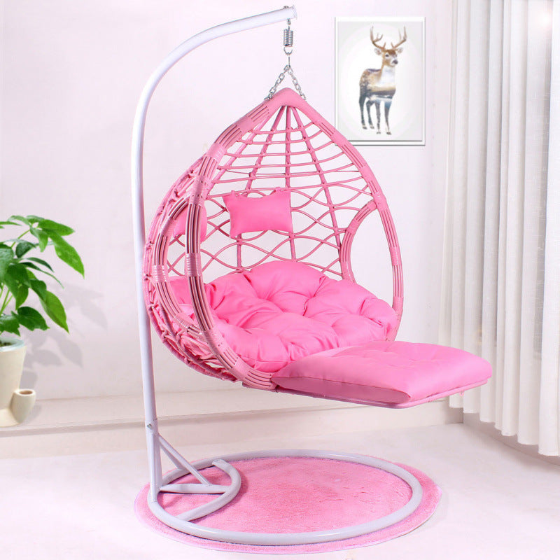 Romantic hanging basket rattan chair for home indoor hanging chair swing adult hammock balcony single double living room rocking lounge chair