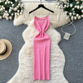 K-style chain suspender knittingdress women's autumnew arrival summer silmslimming lookelegantclassy sense waist skirt