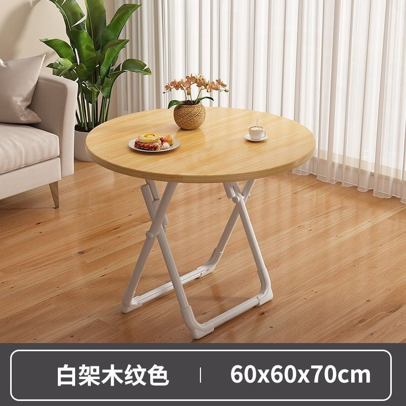 Foldable table dining table for homesmall apartment rental house simple table and chairs for eating square table round table convenient stall