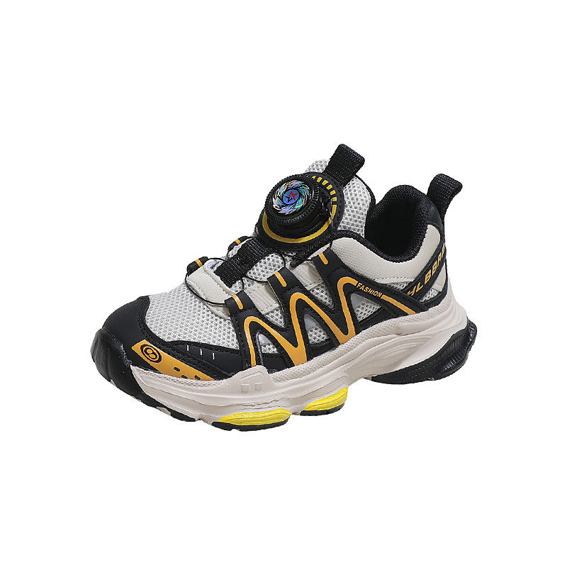 Vancahao kids' rotating buckle sneakers -  spring/autumn new arrivals: girls' chunky sneakers, boys' casual running shoes