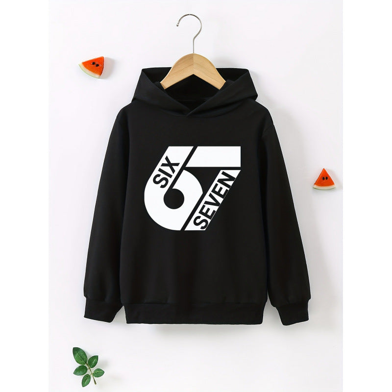 Boys and girls 3d printed hooded sweatshirt