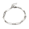 New stainless steel handmade bracelet for men and women, gold-tone oval adjustable metal chain bracelet