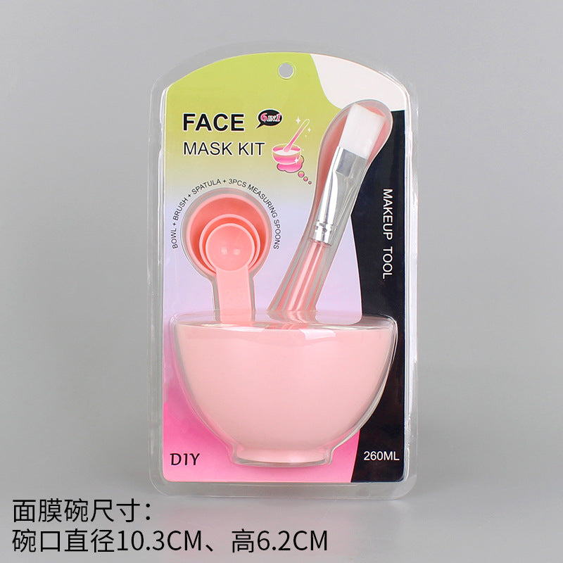 Zhiwei 6-piece suit beauty plastic mask bowl tool mask stick spoon makeup brush large and small size chinese and english version