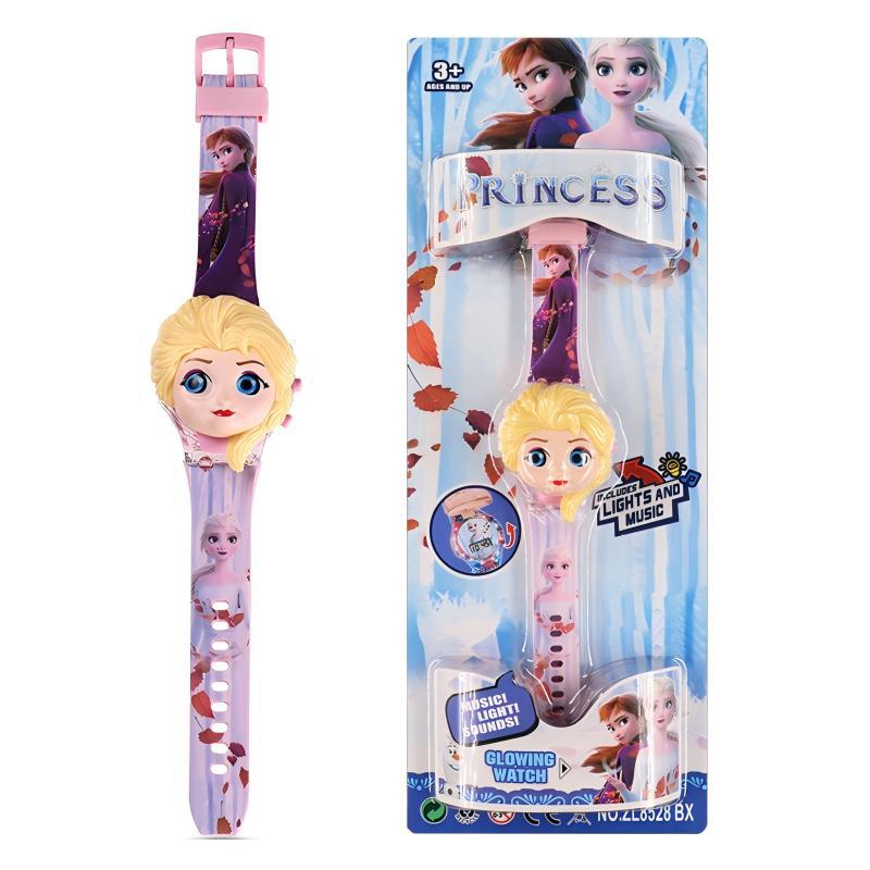 New musical light-up cartoon flip electronic watch for kids - educational toy, perfect birthday gift for preschoolers (boys & girls)