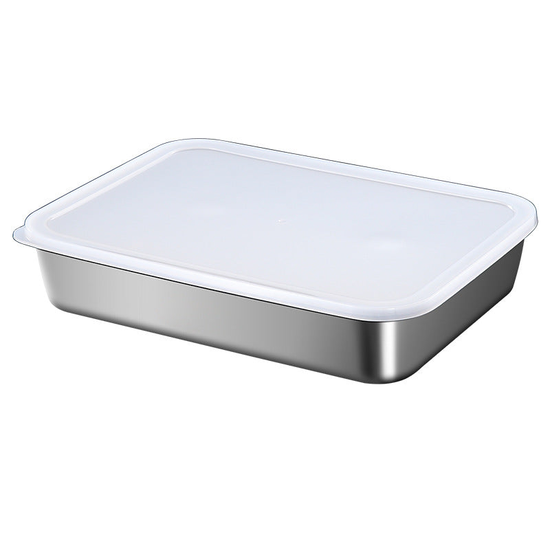 304 stainless steel refrigerator crisper, kitchen quick-frozen dumpling box, food box, sealed storage, frozen crisper