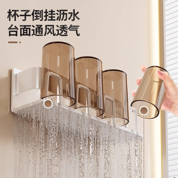 Removable toothbrush rack No punching mouthwash cup holder Wall hanging storage rack Electric toothbrush Toothpaste holder Wholesale