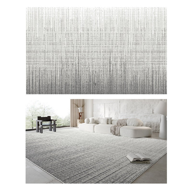 Carpet living room no-wash and wipeable accessible luxury italian normcorecasual gray sofa coffee table floor mat full floor large area
