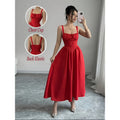 code new arrival  women's original elegance suspender dress neckline decoration tie back