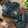 Kids german velvet suitheattech fever fall and winter pajamas for middle and large children bottomthickened baby home autumn clothes and long trousers