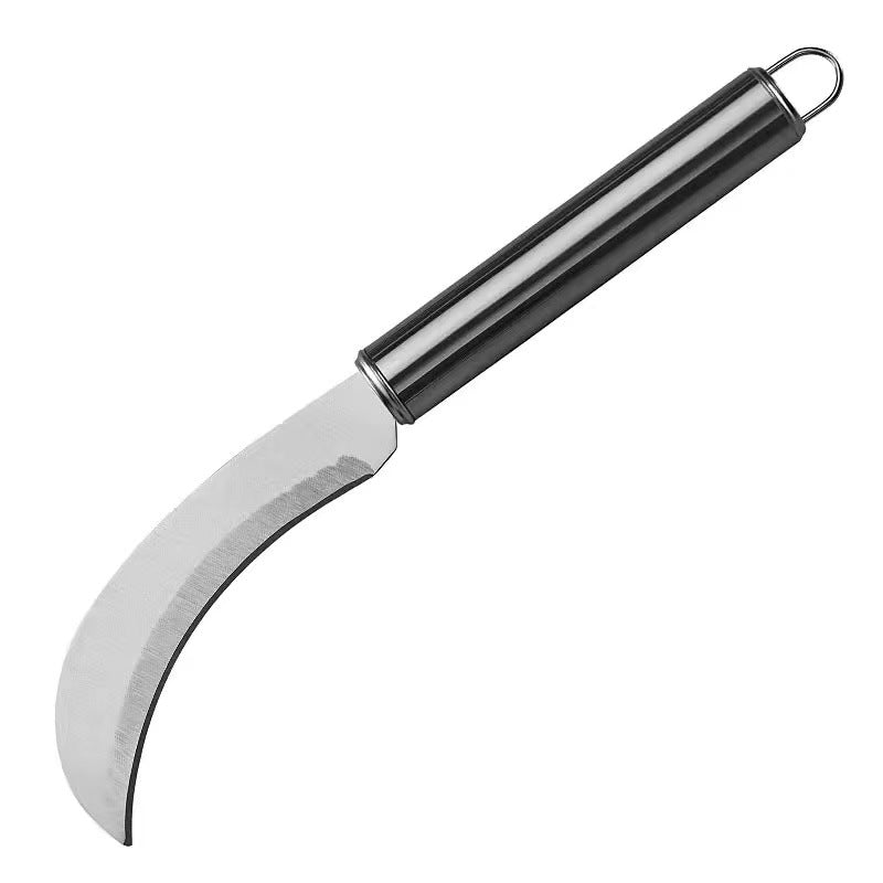 stainless steel paring knife, commercial banana and pineapple cutting scimitar, small sickle, curved jackfruit fruit knife