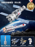 Kids rocket space shuttle toy long march 5 tiangong space station spaceship lunar rover assemble model