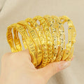 middle eastern women's charm flower bracelet 24k dubai ethiopian san francisco bridal jewelry party