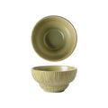 Vintage striped ceramic rice bowl - perfect for single servings, restaurants, hotels, oatmeal, breakfast, desserts, pastries, and general food serving