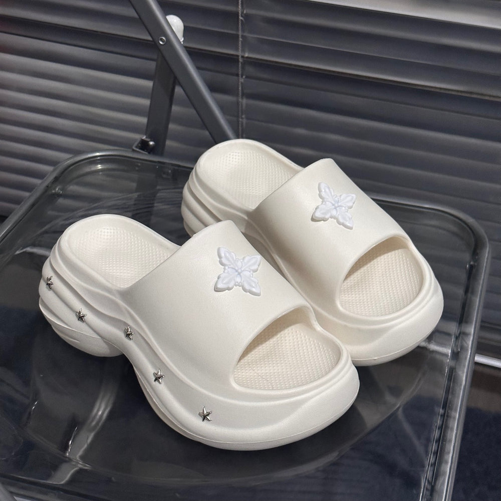 8cm new platform slides for women - summer casual outdoor fashion, super comfortable, height increasing, trendy bestseller sandals