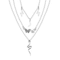 Wholesale snake chain layered pendants - european & american cross-border jewelry - high-end women's butterfly, star, and moon necklaces - multi-layered necklaces