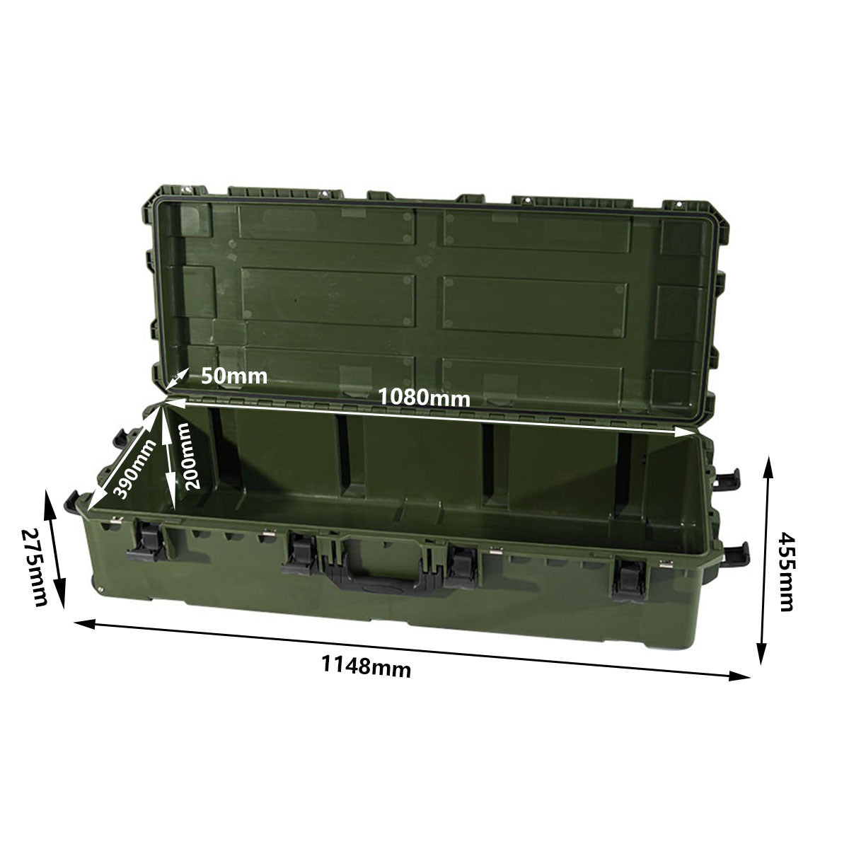 Roof protective case Long plastic portable tool box Fishing rod storage case Equipment instrument case Off-road long case