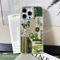 Retro patchwork suitable for apple 17promax eye-catching mobile phone case butterfly book ip16 transparent anti-fall protective cover
