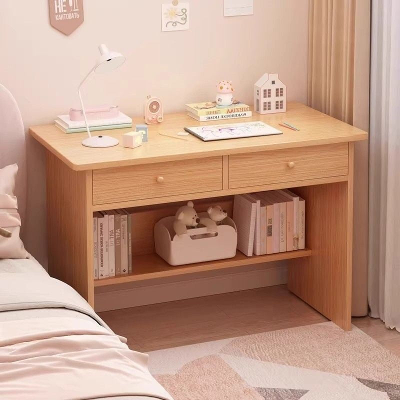 For home table cabinet combination student computer desk small apartment with bookshelf simple desk bedroom wall-mounted one-piece desk cabinet