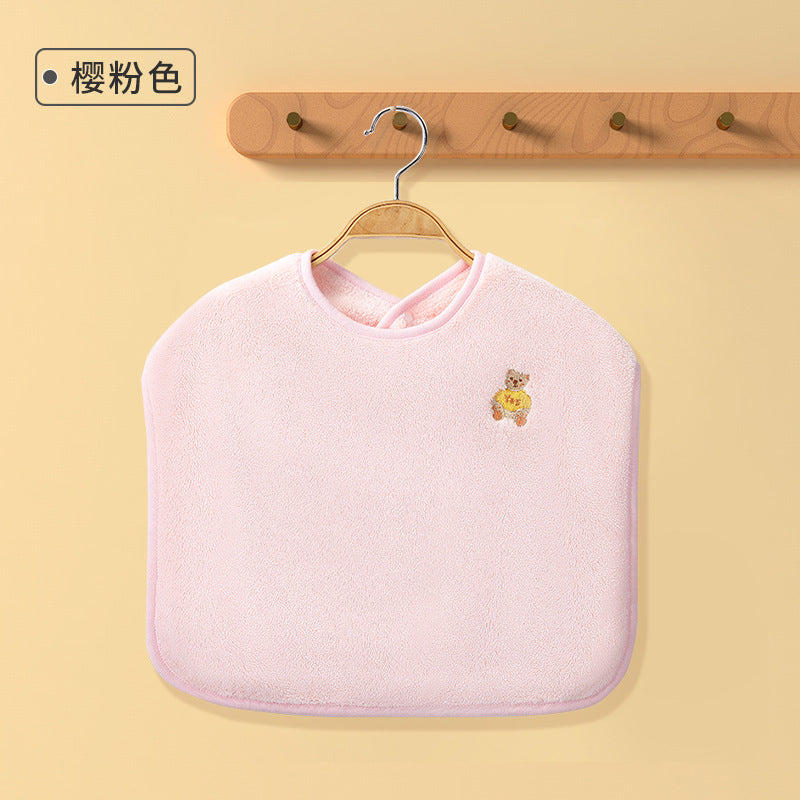 Babibele kids' washcloth & brushing bib - pure cotton waterproof baby bib/towel for spitting up & drool