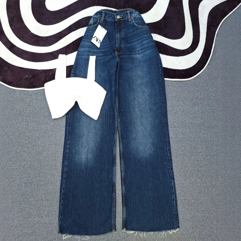 New arrival women's straight-legjeans cross-border trendy brand casualeasiest for matchpantslady jeans wholesale