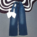 New arrival women's straight-legjeans cross-border trendy brand casualeasiest for matchpantslady jeans wholesale