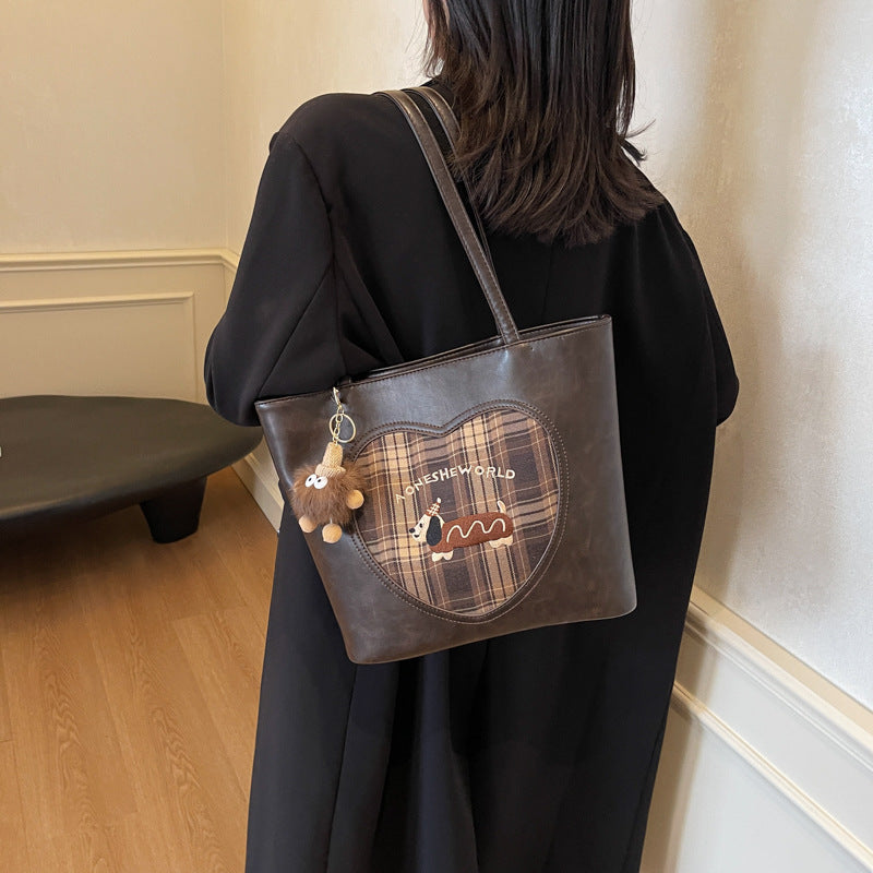 Retro large-capacity armpit bag autumn and winter women's bag 2025 new commuter tote bag fashion single shoulder double shoulder dual-purpose bag