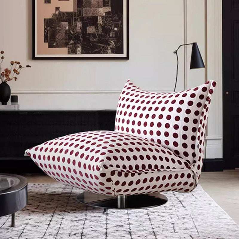 Italian normcoreruffles casual chair fabric bedroom swivel chair accessible luxury modern living room balcony single sofa chair