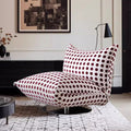 Italian normcoreruffles casual chair fabric bedroom swivel chair accessible luxury modern living room balcony single sofa chair