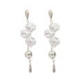 European and american cross-border fashionable and versatile faux pearl earrings for women - light luxury, high-end, floral, teardrop, and trendy ins style stud earrings
