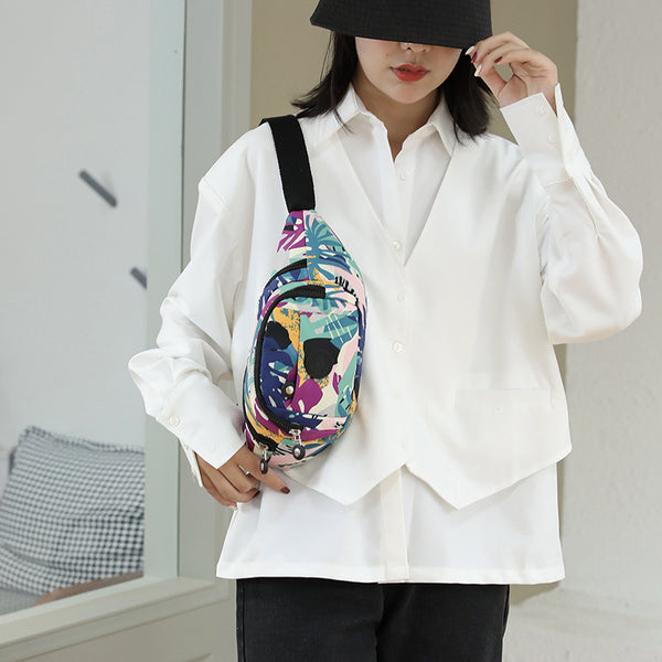 Women's breast bag large-capacity new dual-purpose  small backpack single shoulder leisure export niche design messenger bag