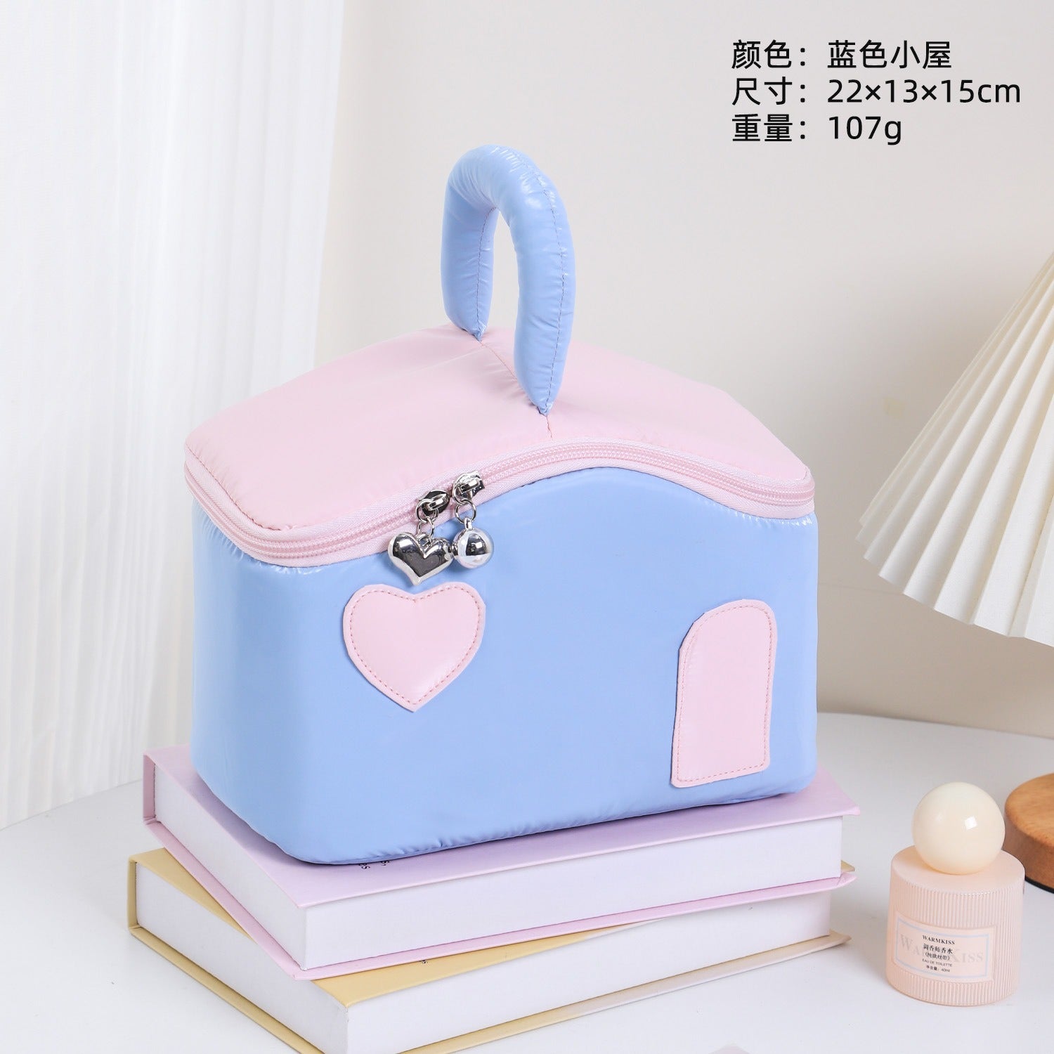 Xiaohongshu popular cosmetic bag large capacity cute contrasting color portable waterproof toilet bag women's skin care product storage bag