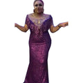 supply  sequin tassel mop long skirt pullover beaded sexy hip-covering elegant evening dress special price