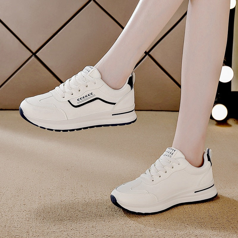 plus size women's soft sole athletic shoes - new spring/autumn versatile white sneakers - lightweight casual running shoes