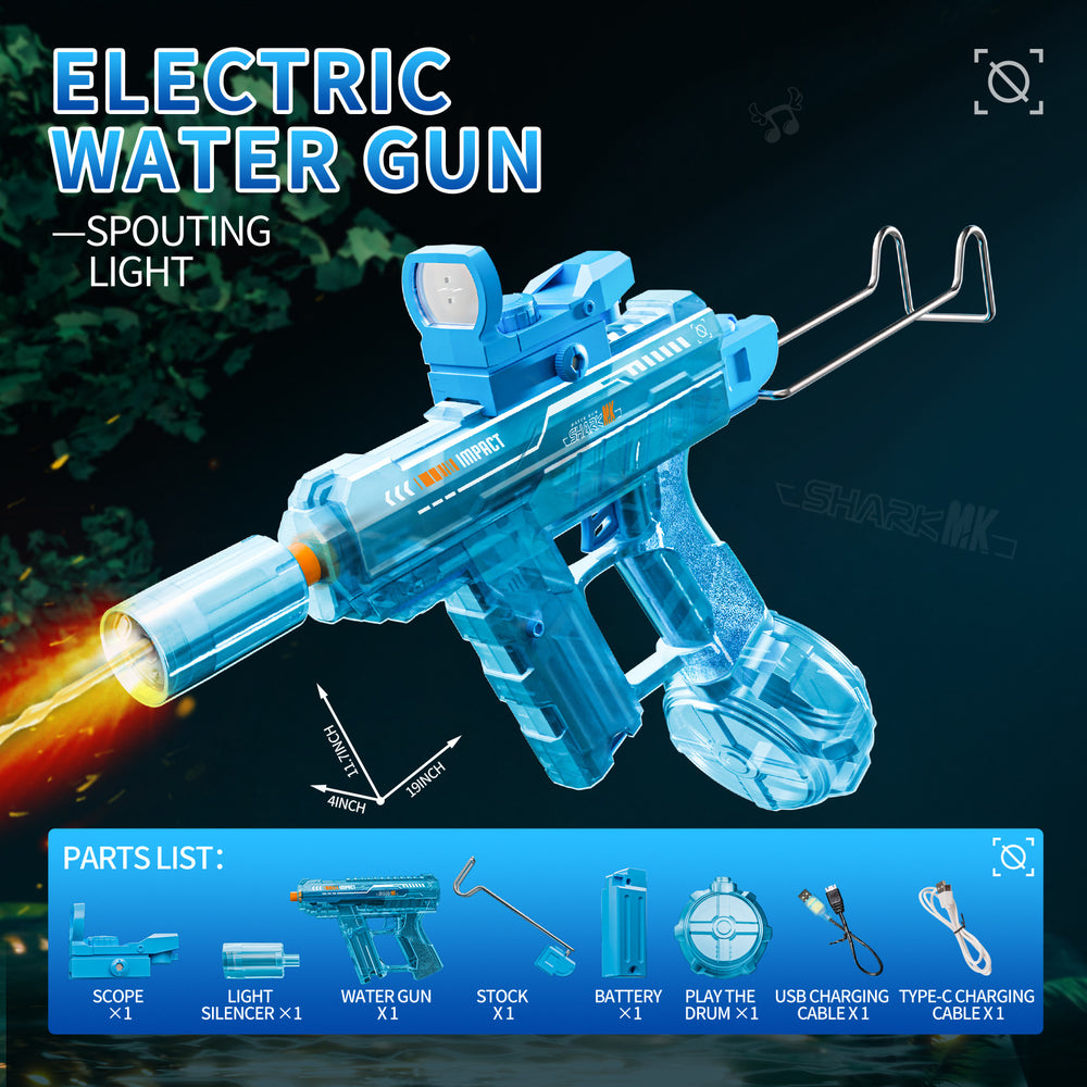 new uzi electric automatic water gun - kids' toy, uzi style, high capacity, boys' water blaster, summer toy