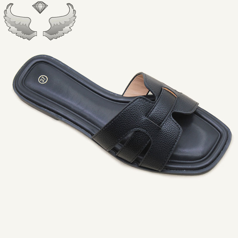 Hot selling Women's Shoes Cross-border  slippers Square head flat bottom casual women's beach shoes