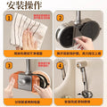 Suction cup punch-free hair dryer bathroom bracket storage wall-mounted lazy bathroom hair dryer rack