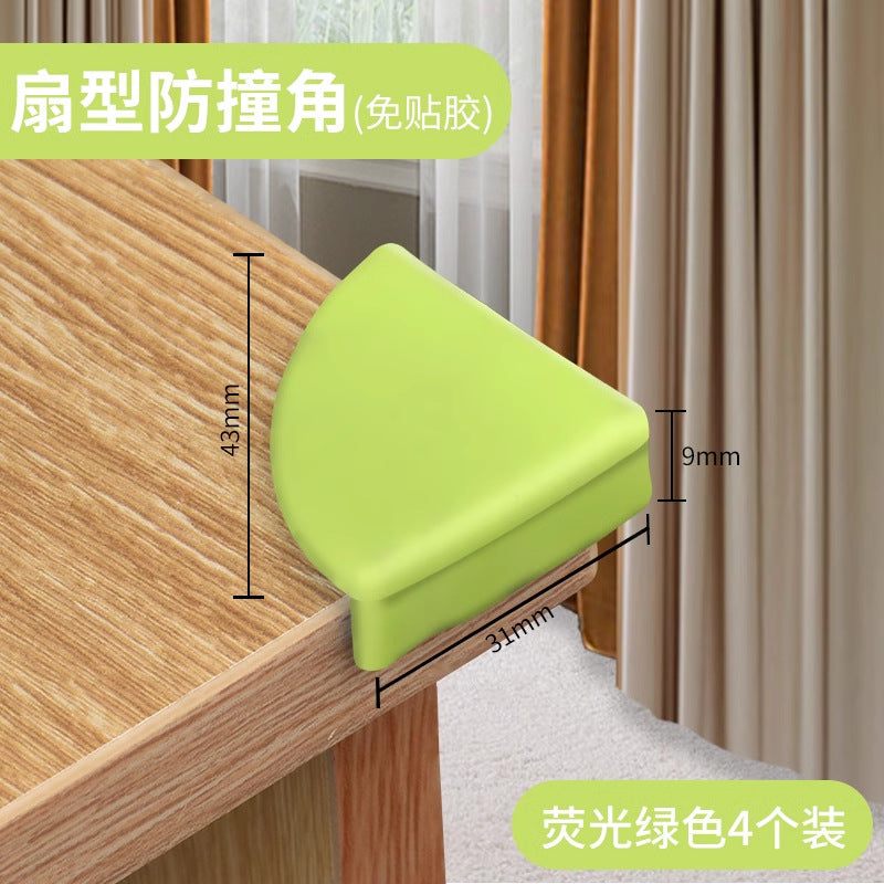 Anti-collision corner table corner silicone glue-free protective cover, anti-collision anti-collision corner protection coffee table furniture sticker soft right angle