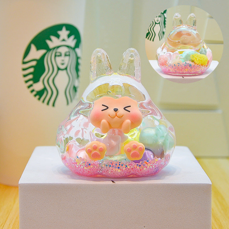 oversized three-dimensional quicksand KIKI shopping mall blind box figure desktop ornament car pendant DIY jewelry accessories