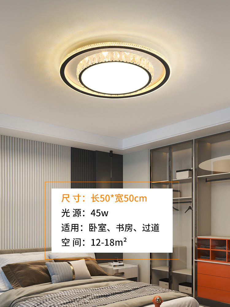2025 New Modern Simple Living Room Light Zhongshan Home Improvement Lighting Creative Black Edge Bedroom Advanced Sense Ceiling Light