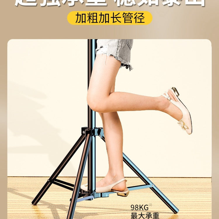 Mobile phone holder special selfie stick tripod for live broadcast with filling light camera artifact shooting triangular support frame 20