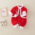 Winter baby cotton clothes, baby new year greetings, festive clothes for men and women, young children, outdoor heattech clothes, thickened chinese style winter clothes
