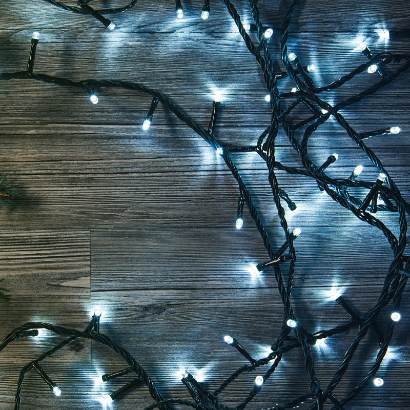 Cross-border new 220V dark green line led light string Gypsy lights Christmas lights string lights Festival decorative lights flashing lights