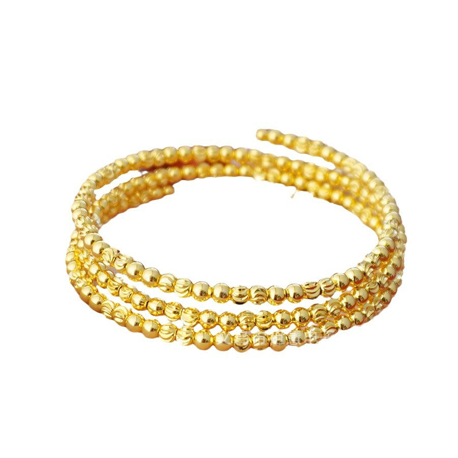 Back-to-school gift three-ring fashion square bead design women's bracelet, suitable for daily wear as a party gift