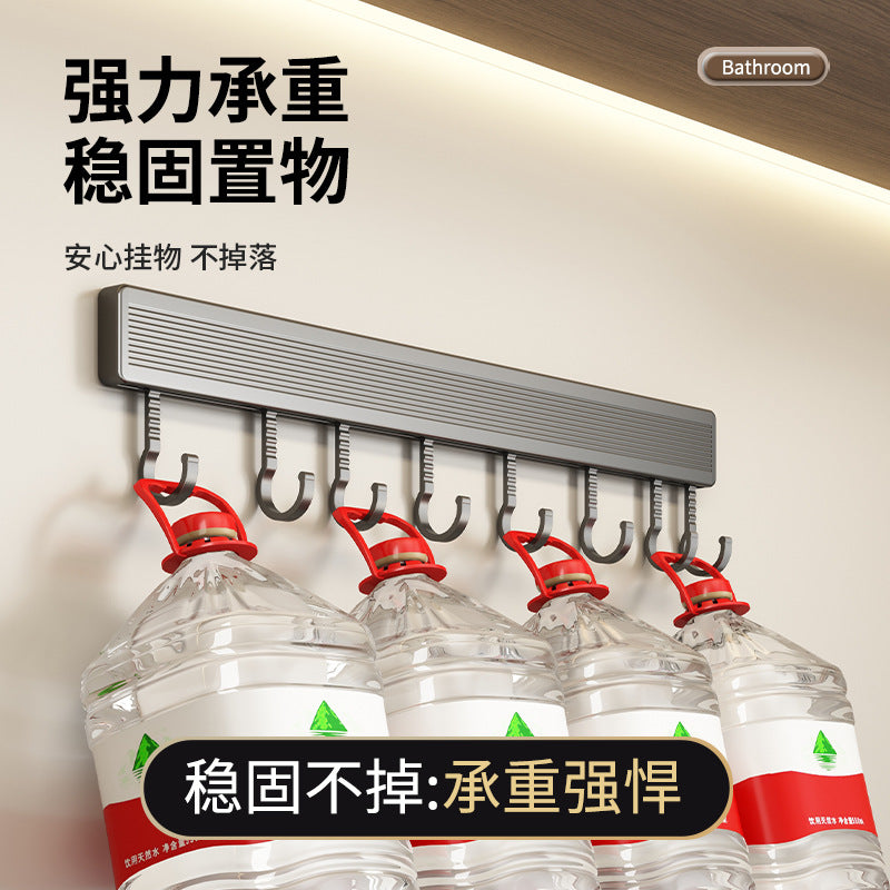 Space aluminum hook, viscose, strong non-punching adhesive hook, door back coat hook, bathroom, kitchen wall wall-mounted storage